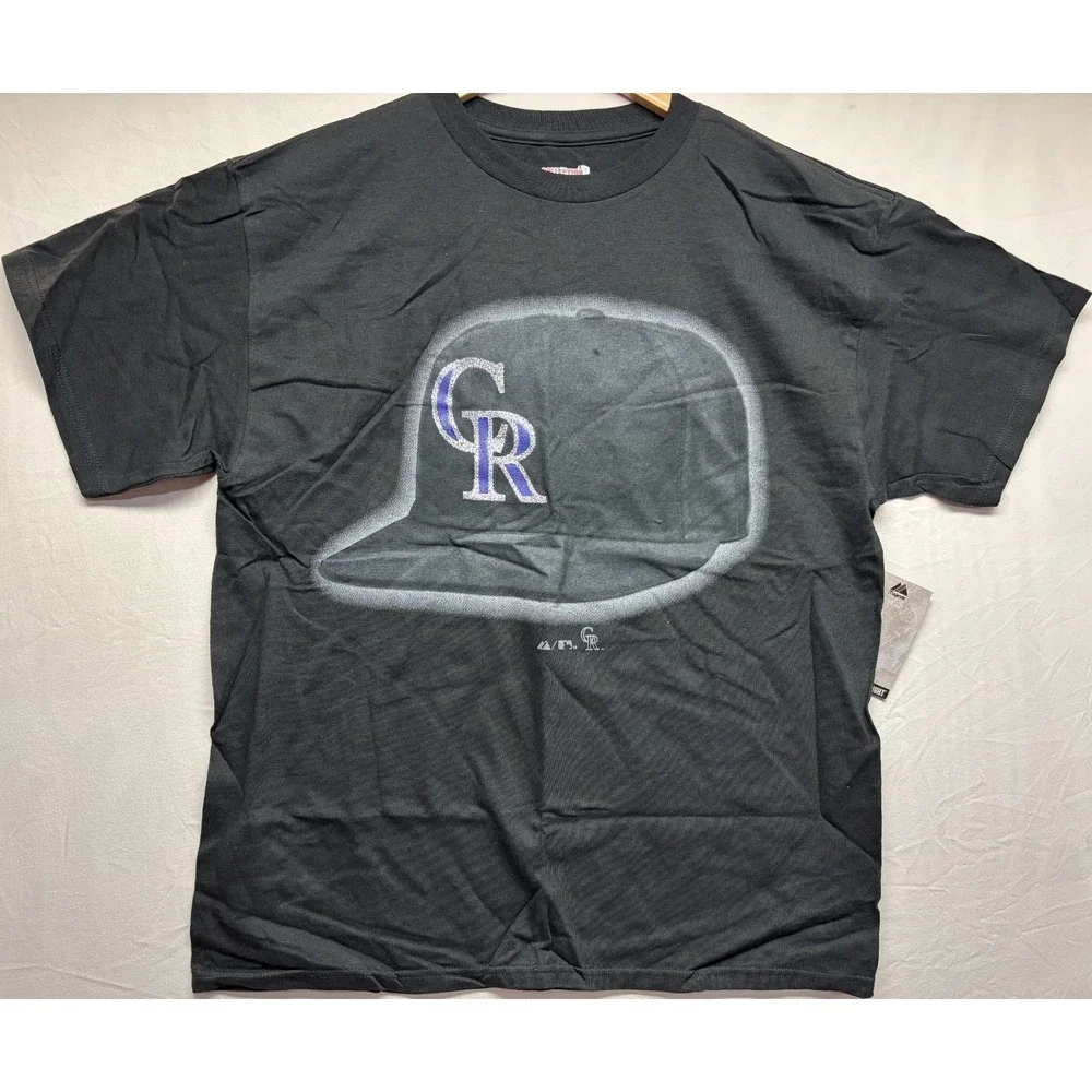 Colorado Rockies Majestic Homebase Collection Shirt Mens Black Athletic‎ Medium